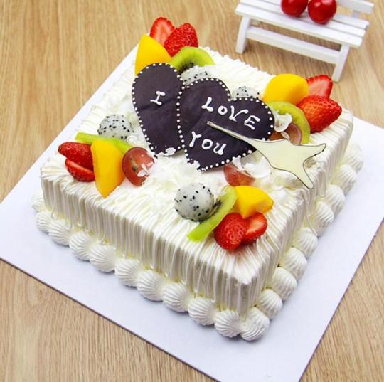 北纬30度一见倾心欧式情侣生日蛋糕送伴侣定制成都三环内
