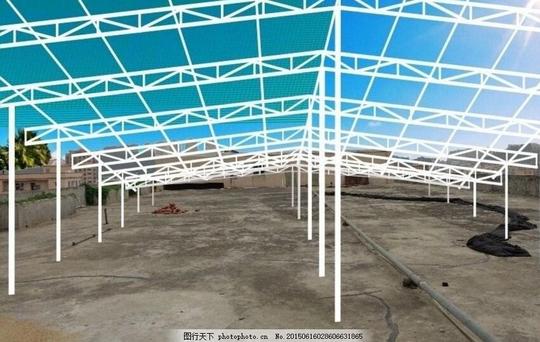 楼顶遮阳棚效果图楼顶遮阳架楼顶棚阳光棚家居装饰素材室内设计