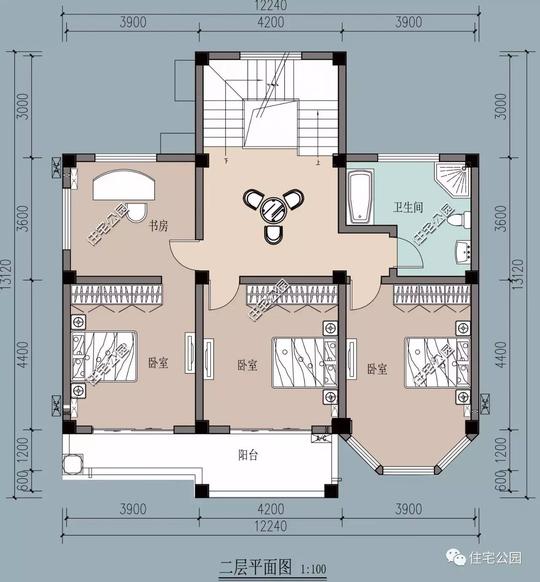 带堂屋,12x13米华丽欧式别墅(全图+预算+视频展示)