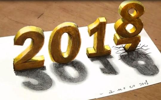 【绘画教程】很详细炫酷的3d视错觉绘画教程，hello，2018