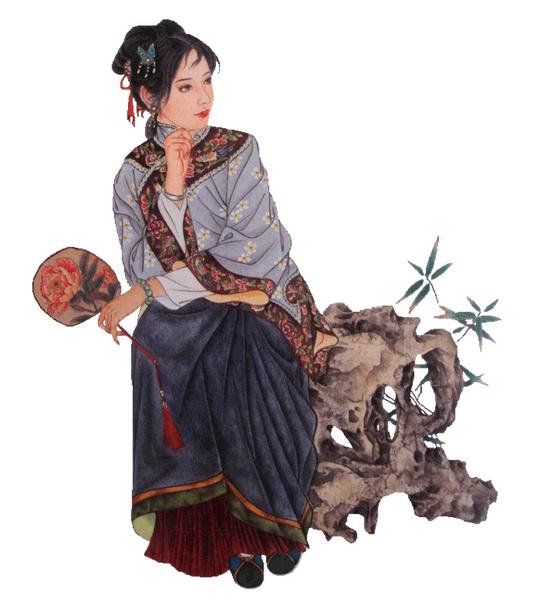 【免抠png素材篇】png古典工笔画人物素材下-浪漫人生-.