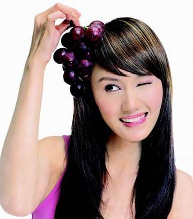 水果女孩的美丽容颜