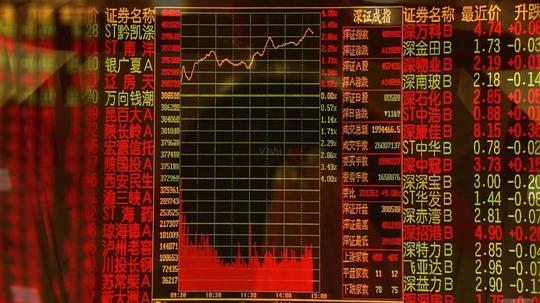 股市敲钟大盘开头股市一片红_1920x1080_高清视频素材