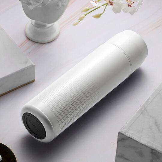 富光保温杯fga智能控温杯办公室商务感应显温杯车载不锈钢真空杯白色260ml降温温显礼盒款