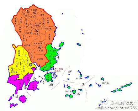 中山和珠海地图