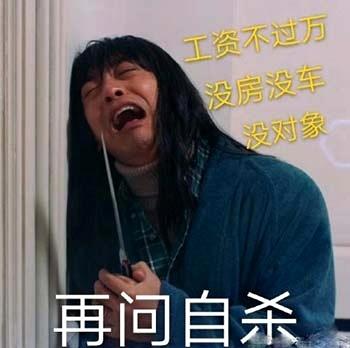 再问自杀工资不过万没房没车没对象图片