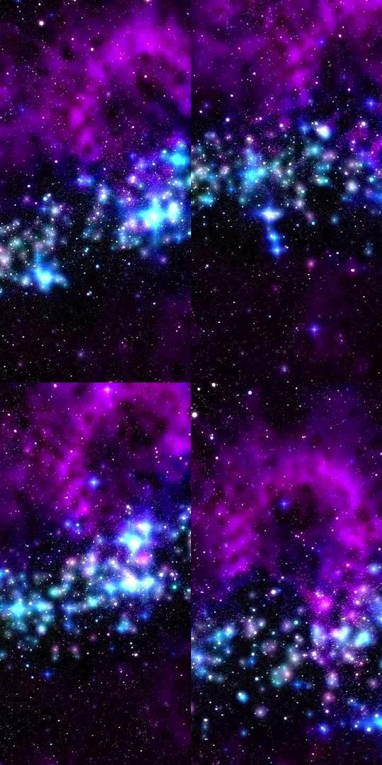 竖屏分屏唯美梦幻紫色粒子星空宇宙太空背景