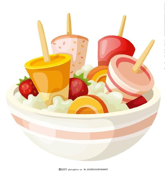 甜品美食西点蛋糕奶油美味卡爱草莓图片素材动漫动画