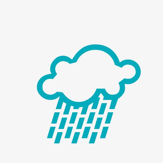 蓝色大暴雨天气标志素材