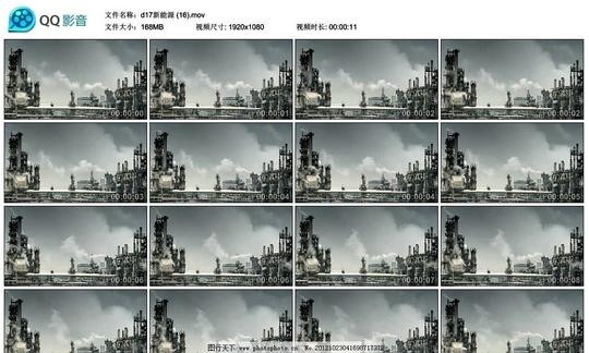 工业污染高清实拍视频素材工厂工地废气排放空气污染黑烟