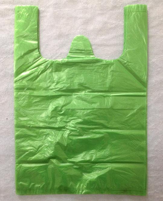 全新料绿色袋卖菜袋塑料袋购物袋背心袋方便袋马夹袋26*38cm80个