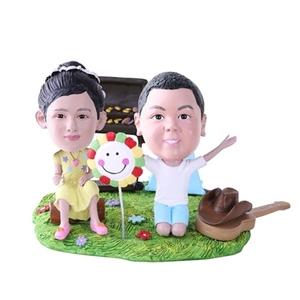 撒娇娃娃真人头像定制儿童野炊版聚餐纪念礼品手工制作diy定制