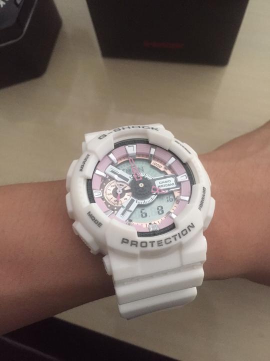 卡西欧手表casio白色gshock运动手表抖音同款gma-