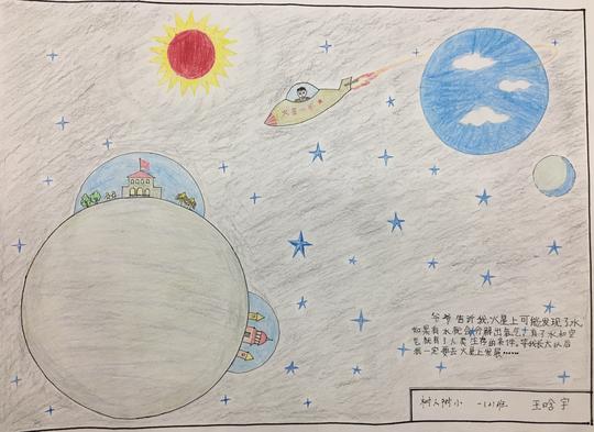 2018智慧南京我的科技梦科幻类绘画作品id:3430作者姓名:王晗宇