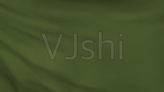 飘动的军绿色幕布绸缎布料动画背景视频素材_1920x