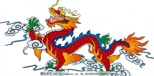 龙矢量图龙免费下载春节飞富贵过年吉祥节日素材生肖