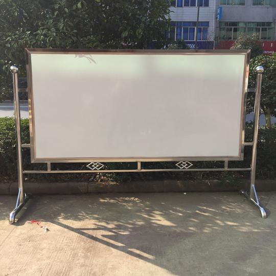 定制户外不锈钢白板公告栏广告牌宣传栏导向牌可移动带轮子告示牌