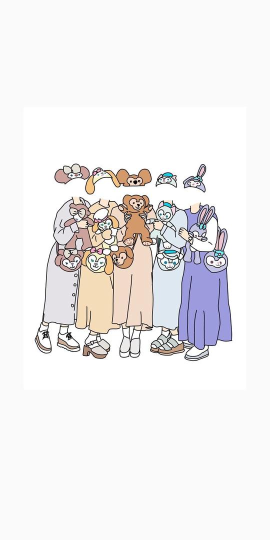 闺蜜抠图素材