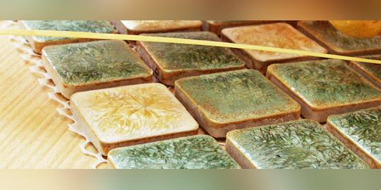厨卫瓷砖马赛克冰裂背景墙瓷板砖瓷砖卫生间绿白色