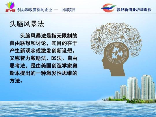 第二步如何找到一个好的企业想法-郭迎新大学生syb创业培训课程ppt