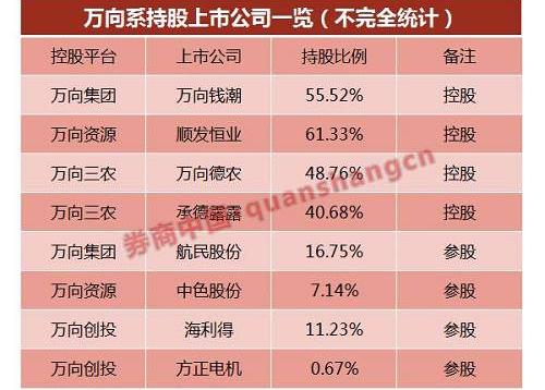 sh),方正电机(002196,股吧)(002196.sz)等均有过万向系身影.