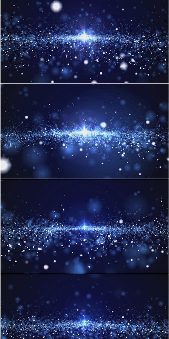 [原创]4k超清蓝色背景震撼大气粒子穿梭背景视频素材