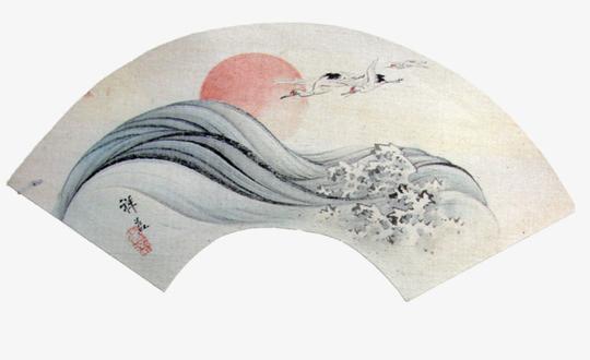 中国风_扇形扇面【高清png素材】-90设计