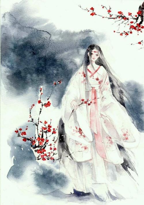 古风,插画,手绘,古装,古韵,女意境唯美素材
