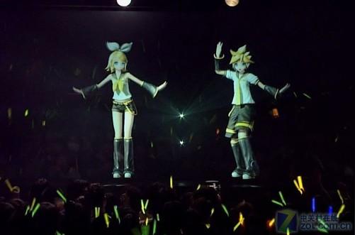 世界上首次大规模全息投影应用初音未来演唱会