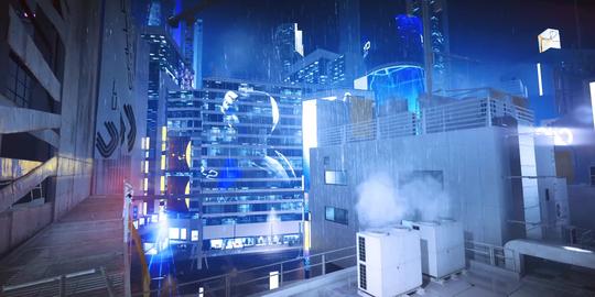 4k城市天台楼顶楼房四周_3440x1440_高清视频素材下载