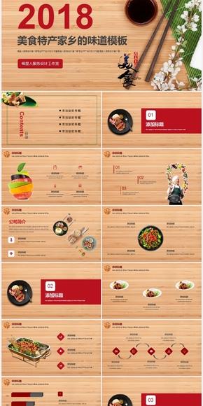 【时尚美食】火锅美食特产宣传创业计划书舌尖上的中国精美模板