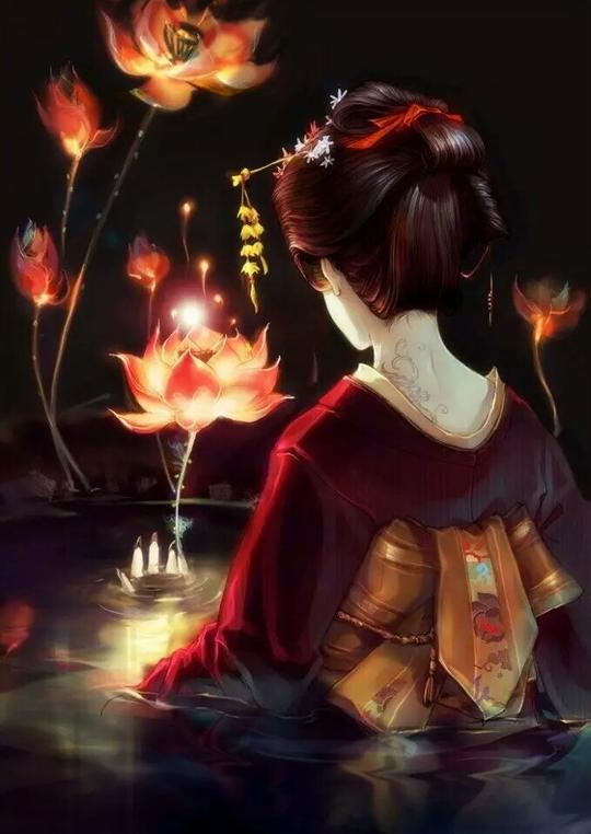 古风美女背影