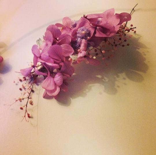 永生花制作新娘发钗,永不凋零.rmb60