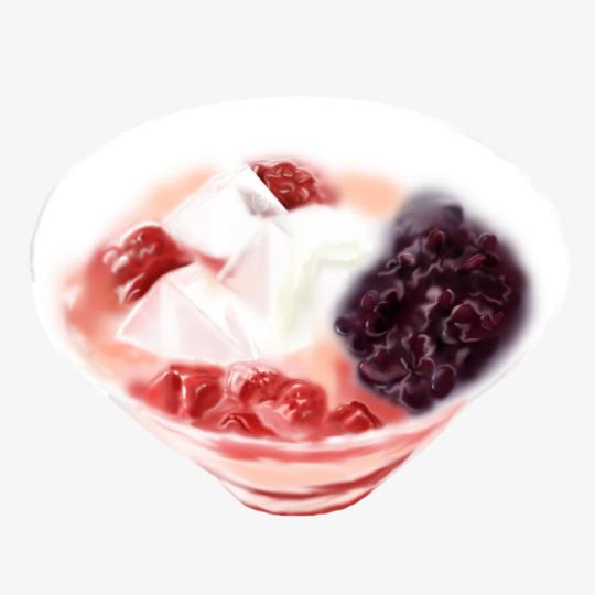 手绘红豆冰沙素材图片免费下载高清psd千库网图片编号9133114