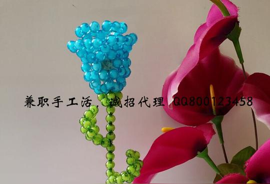 手工活外加工项目外发加工手工活小本创业项目大量串珠纸巾盒,立体