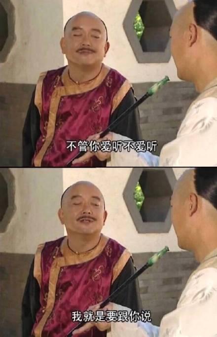 不管你爱听不爱听，我就是要跟你说（王刚和珅表情包）