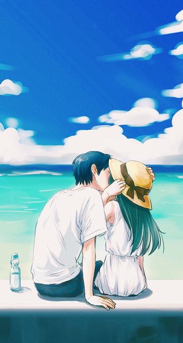 瑟瑟的情侣背景图