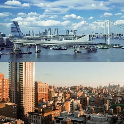 繁华城市昼夜交替都市生活节奏文化地标建筑延时高清实拍视频素材