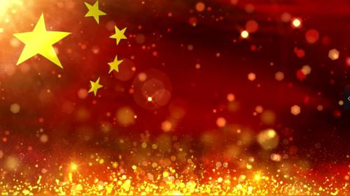 中国国旗五星红旗飘动视频制作开头素材led大屏幕背景高清实拍mp4