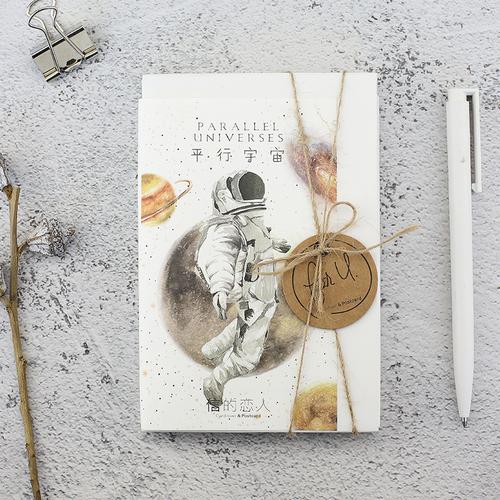 包邮信的恋人平行宇宙明信片贺卡梦幻星球宇航员手帐拼贴素材创意
