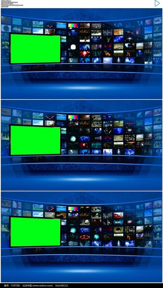 科技环球新闻虚拟演播室视频素材