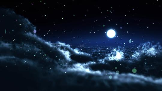 唯美梦幻月亮星空粒子led背景视频素材_1920x1080_(:)