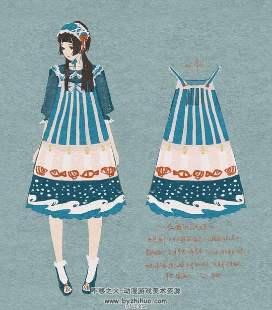 洛丽塔lolita服装设计稿图片素材百度云参考下载1212p