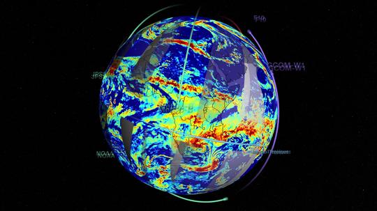 三维地球卫星云图_3840x2160_高清视频素材下载(编号