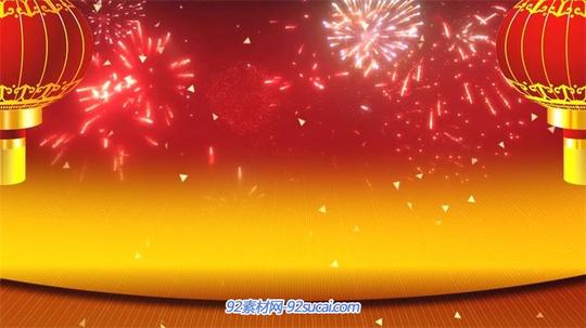 2016猴年拜年祝福企业年会晚会开场片头新年led高清背景视频素材