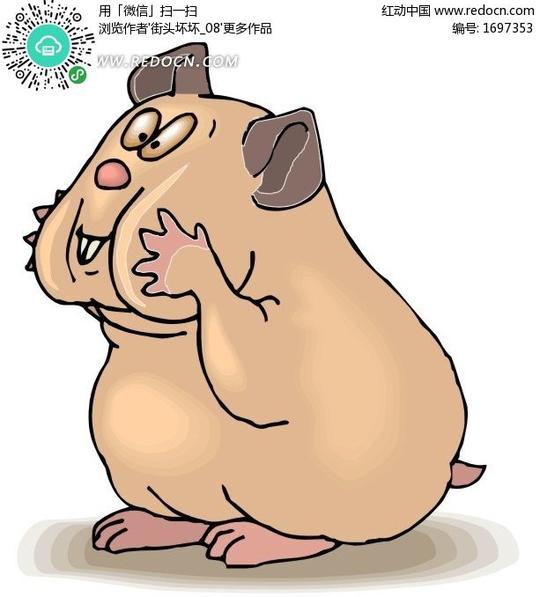 手绘扮鬼脸的土拨鼠其他免费下载_陆地动物素材