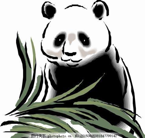熊猫野生动物矢量素材设计素材矢量动物矢量图库白色