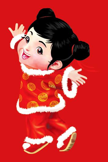 [转载]新年音画素材(六):拜年娃娃