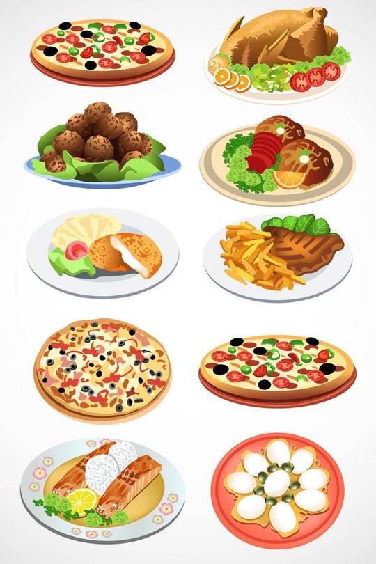 食物美食素材矢量图形图标