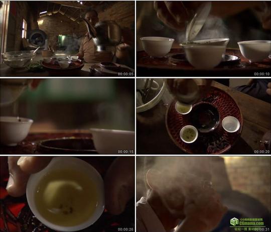 yc0719-烧水沏茶泡茶喝茶品茶茶客中国高清实拍视频素材下载